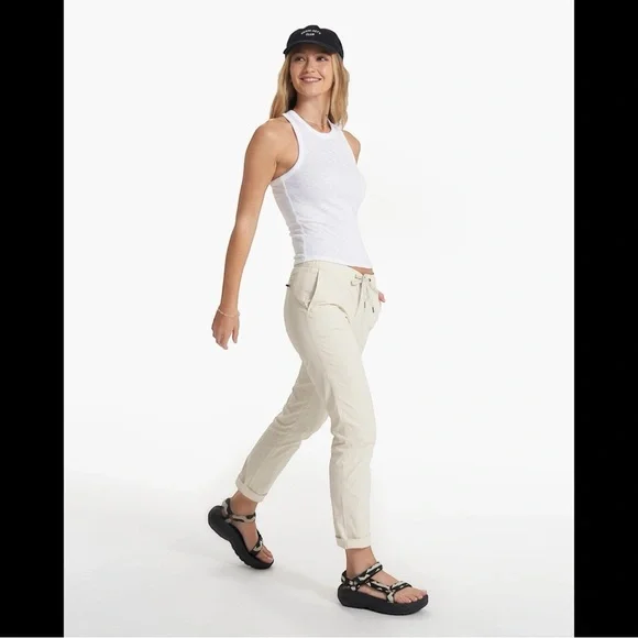 Vuori Ripstop Pant in Natural Medium Gorpcore Activewear Utility - Picture 5 of 16